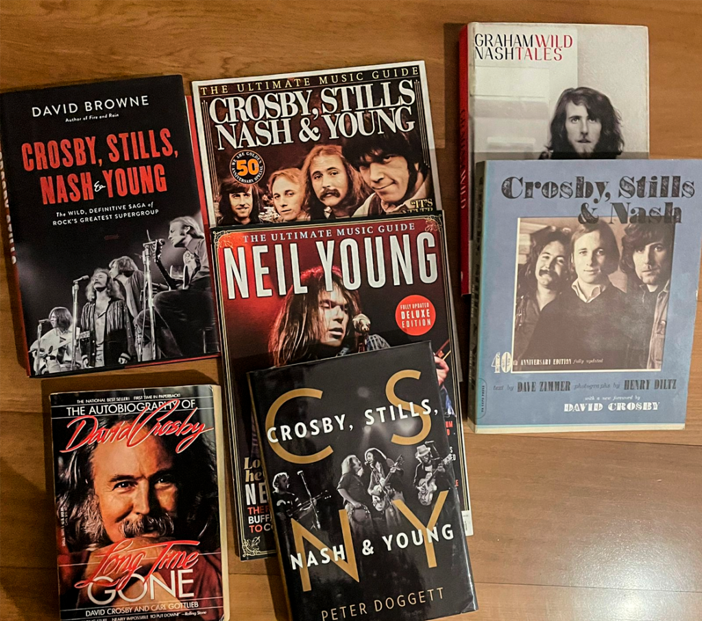 Colección de libros de CSNY que tengo - Jorge Licetti
